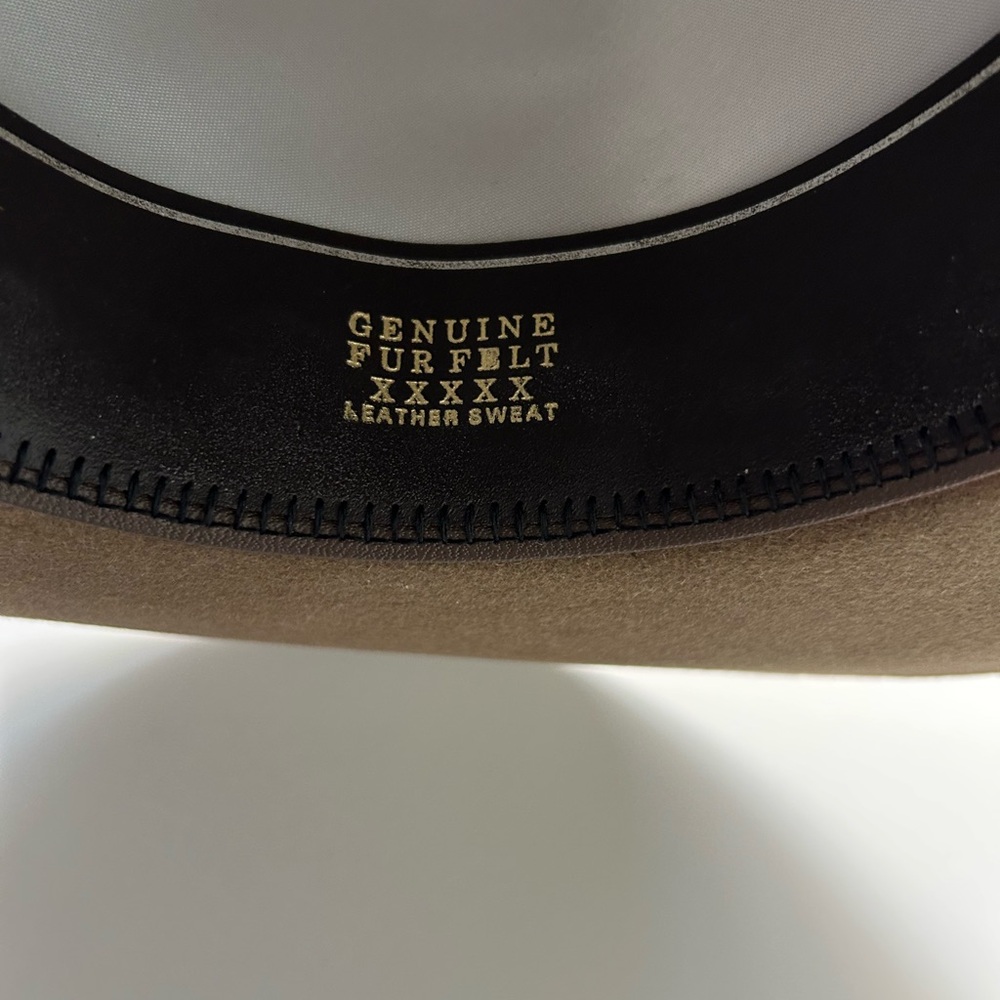 Vintage Beaver Brand Fur Felt Brown Western Hat Cowboy Festival Hat USA 6 7/8 - Picture 10 of 11